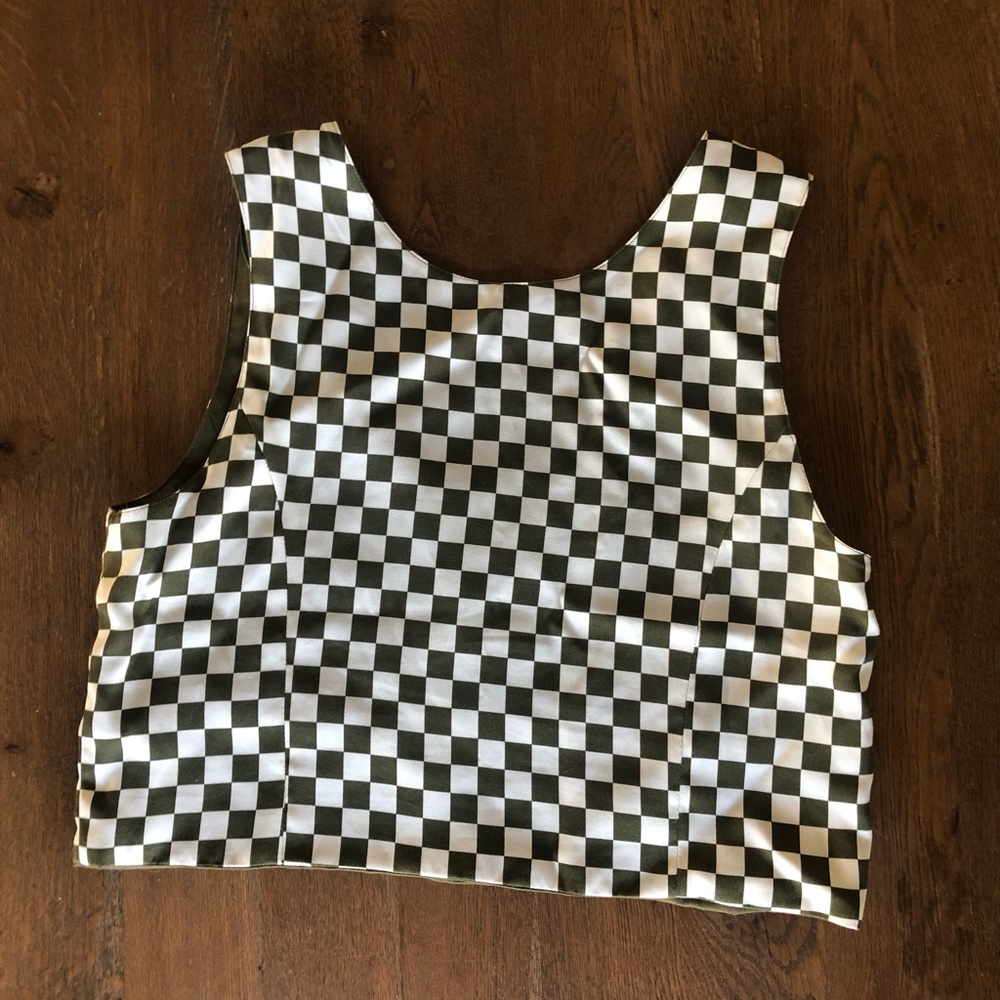 Reversible Checkered Crop Tank - image 5